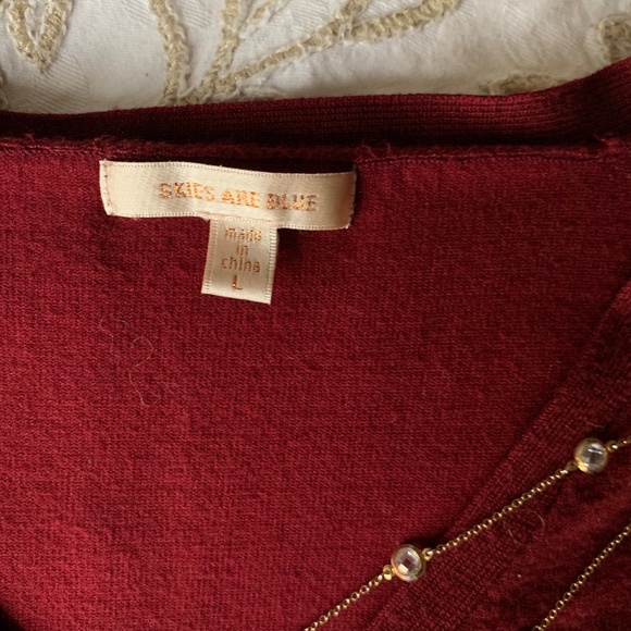 Skies are Blue Mixed Materials Layered Sweater - Picture 5 of 7